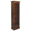 La Verde Narrow Timber Bookcase with drawer
