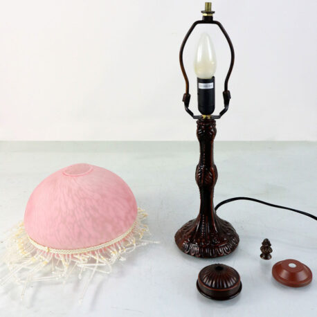 Victorian Beaded Lamp Pink