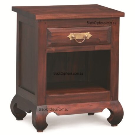 Bedside Table Oriental Opium with Shelf.