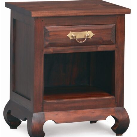 Bedside Oriental Opium Leg 1 Drawer Shelf M 