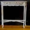 Small White Hall Table Carved