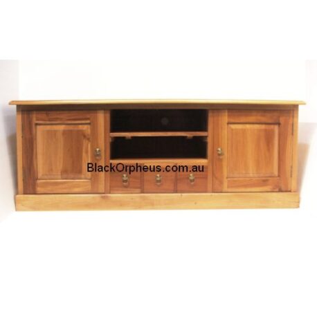 Entertainment Unit 2 Solid Door 3 Drawer