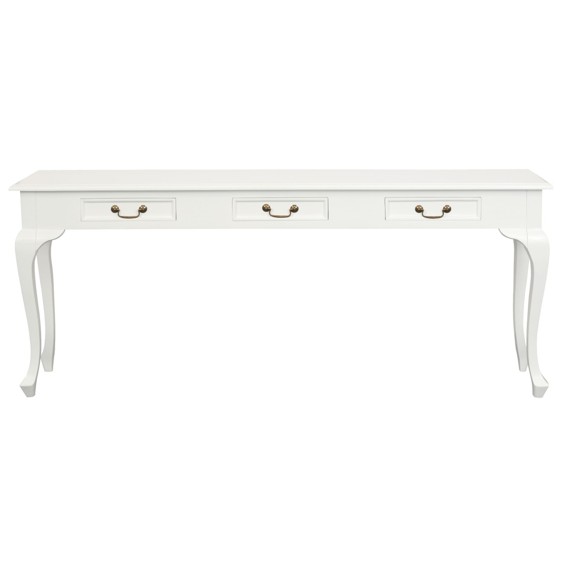 French Provincial HALL TABLE 3 Drawer White French Provincial HALL TABLE 3 Drawer White