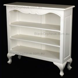 Small Low Bookcase French Provincial White