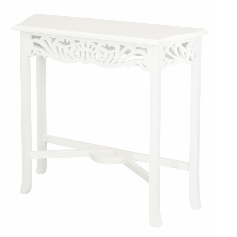 White Hall Table Timber Carved White Hall Table Timber Carved
