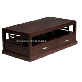 Coffee Table Slatted Sides Timber