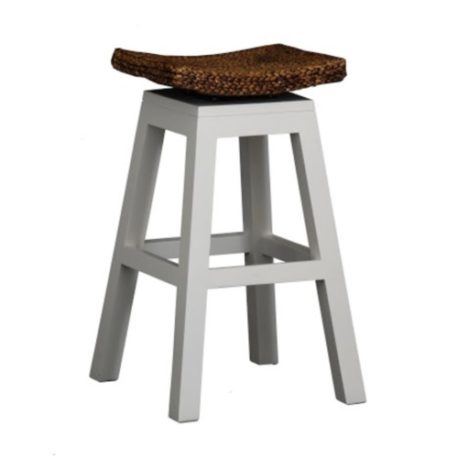 Timber Stool Swivel Rattan Seat W45xD45xH76cm (1)