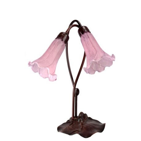 Purple twin table lamp