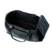 Black Leather Travel Bag. Overnight Bag Mens and Ladies