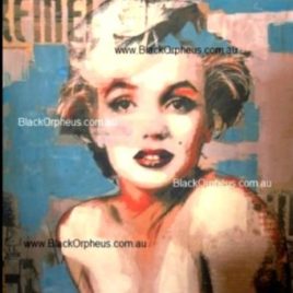 Marilyn Monroe Photo Art Print Canvas Aqua