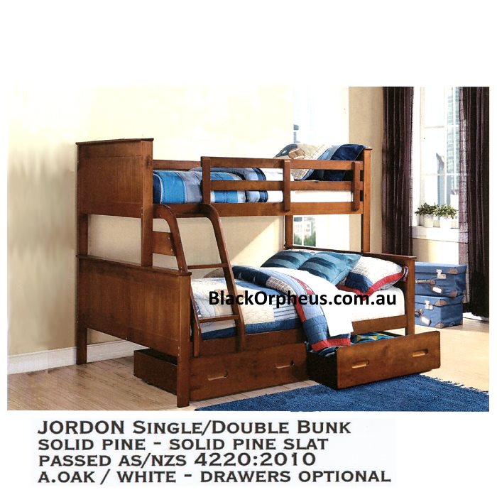 Bunk Bed Jordan Single Double Black Orpheus Emporium