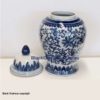 Blue White Lotus Temple Jar 46cm
