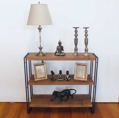 Small Timber look Bookcase Ironstone bookcase