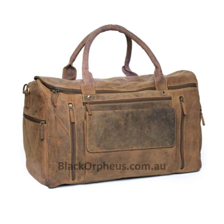 Leather Overnight Bag Lone Ranger Hunter Black Orpheus Emporium