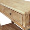 timber 2 drawer console w/metal crossbar