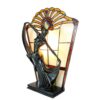 Art Deco Amber Leadlight Lamp