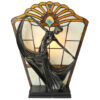 Art Deco Amber Leadlight Lamp