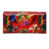 Serenade Wallet Wild Flower Patent Leather Genuine Leather Red with Flowers