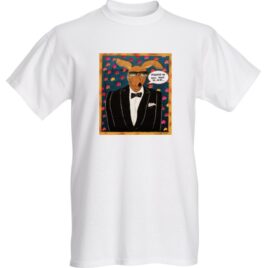 Aussie Tycoon T-Shirt White t-Shirt with Australian Design Print by Jen