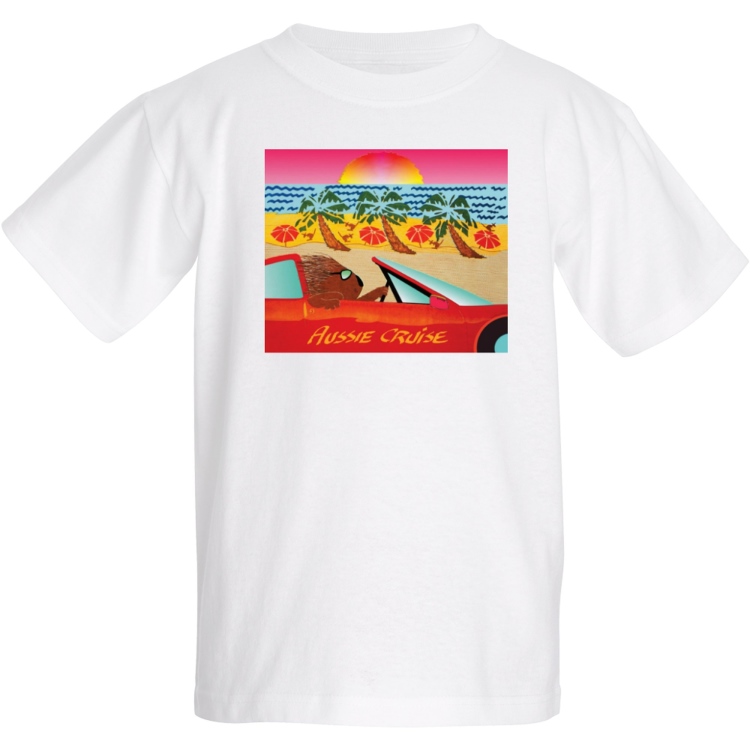 White Short Sleeve printed t-shirt by Jen Creative Design White Short Sleeve printed t-shirt by Jen Creative Design