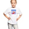 White kids t-shirt with print