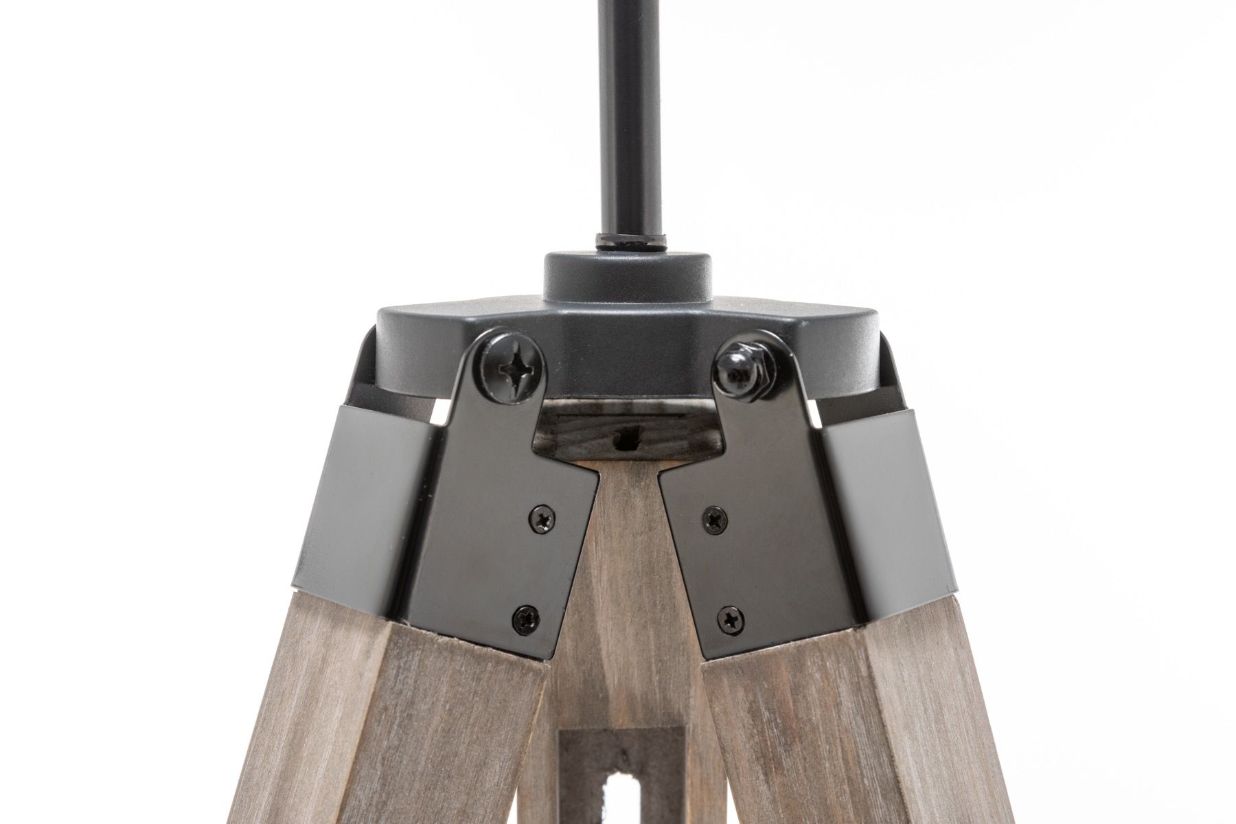 Antique Tripod Floor Lamp with black shade Antique Tripod Floor Lamp with black shade