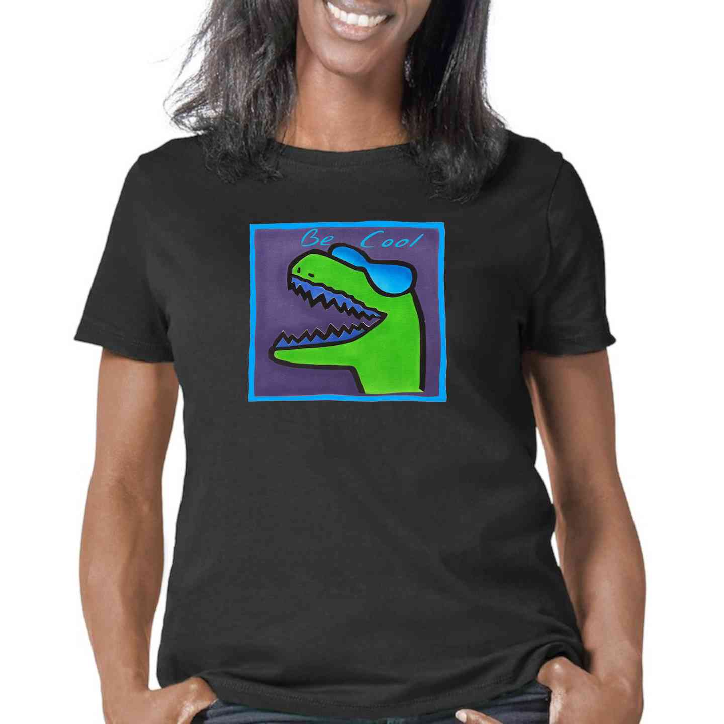 T-SHIRT WITH DINOSAUR PRINT UNISEX BE COOL T-SHIRT WITH DINOSAUR PRINT UNISEX BE COOL