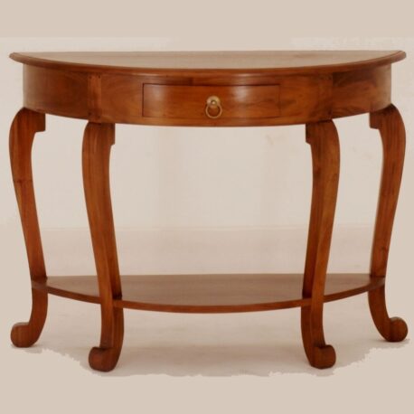 Hall-Table-Queen-Ann-Shelf-Pecan