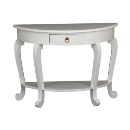 Hall-Table-Queen-Ann-Shelf-White