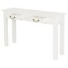 White Straight Leg Hall Table with Drawers