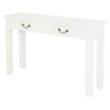 White Straight Leg Sofa Table with Drawers