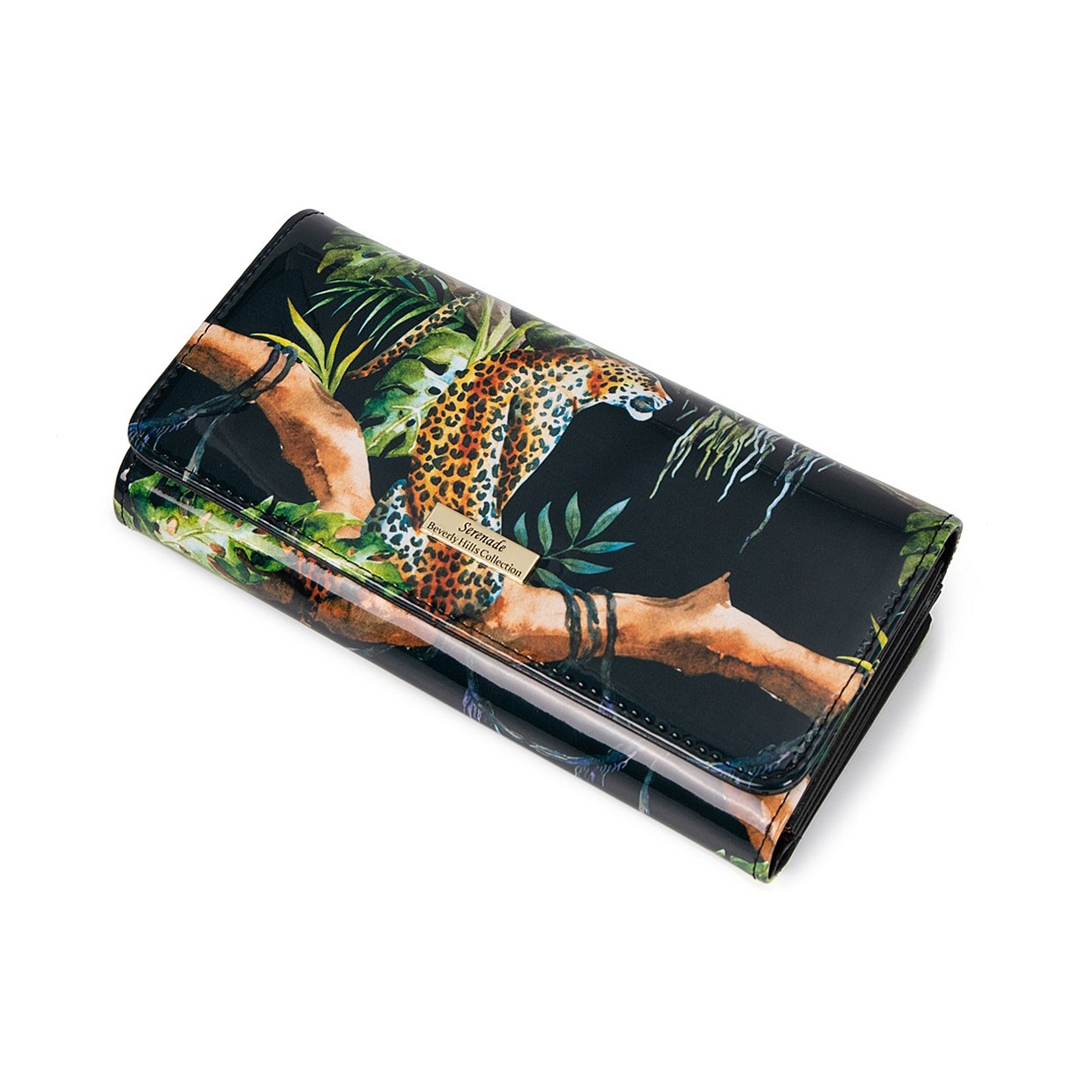 Serenade Patent Leather Wallet Large Sierra Cheetah Serenade Patent Leather Wallet Large Sierra Cheetah