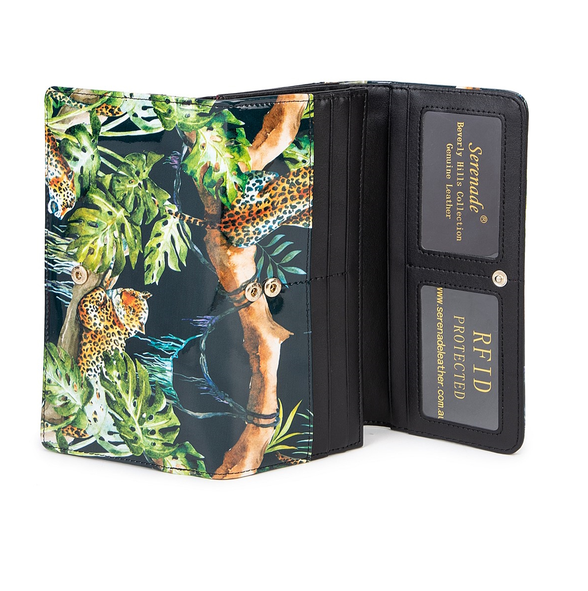 Serenade Patent Leather Wallet Large Sierra Cheetah Serenade Patent Leather Wallet Large Sierra Cheetah