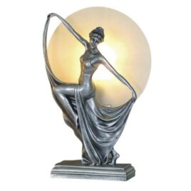 Silver Art Deco Table Lamp