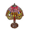 Red Lead light Tiffany table lamp Dragonfly