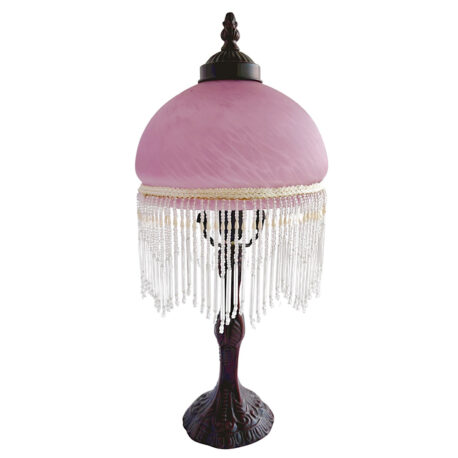Purple Beaded Glass Lamp