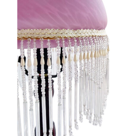 Purple Beaded Glass Lamp
