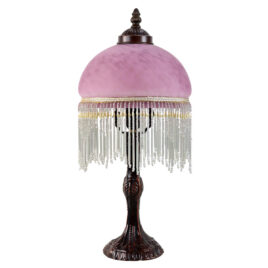 Purple Beaded Glass Lamp