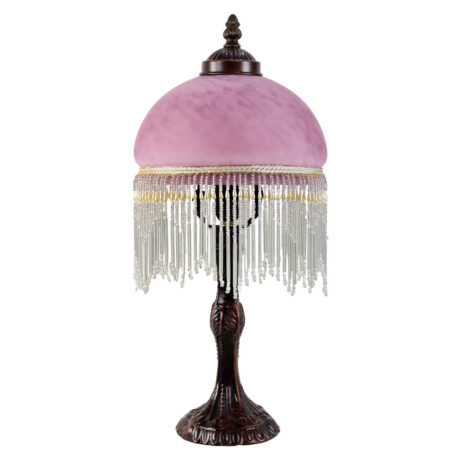 Purple Beaded Glass Lamp