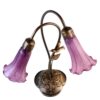 Twin Hummingbird Table Lamp Purple