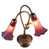 Twin Hummingbird Table Lamp Purple